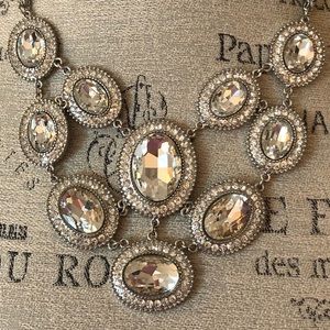 Round Crystal Bib Necklace